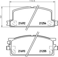 MINTEX MDB1255  Bremsbelagsatz  vorne für ISUZU...