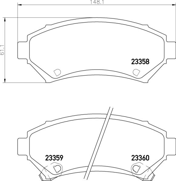 MINTEX MDB1824 Bremsbeläge vorne  MDB1824   für OPEL SINTRA 2.2 DTI 16V 6 3.0 i 24V