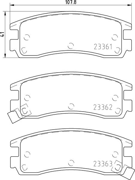 MINTEX MDB1825 Bremsbeläge hinten MDB1825 für OPEL SINTRA 2.2 DTI 16V 6 SINTRA 3.0 I 24V