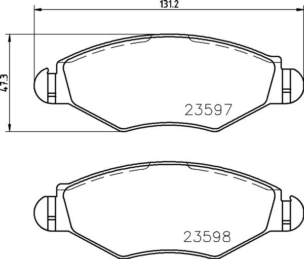 MINTEX MDB2131 Bremsbeläge CITROEN XSARA + PEUGEOT 206 2A/C , SW 2E/K 206+ VORNE