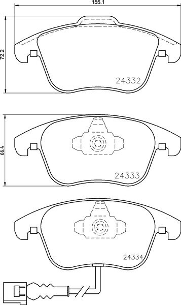 MINTEX Bremsbeläge MDB2973 Audi Q3 VW Tiguan Sharan Passat Seat Alhamra  VORNE