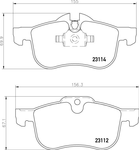 MINTEX MDB2011 Bremsbeläge VORNE MG MG ZT, MG ZT- T + ROVER 75 , 75 I Tourer RJ