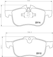 MINTEX MDB2011 Bremsbeläge VORNE MG MG ZT, MG ZT- T...