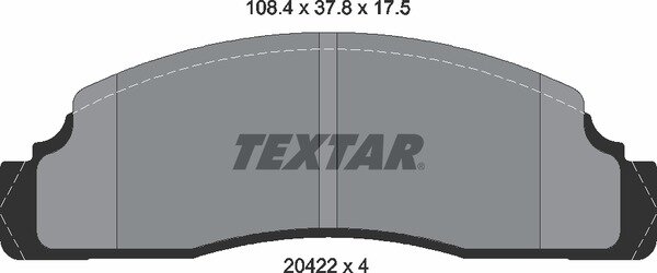 TEXTAR 2042202 Bremsbeläge FORD FIESTA I (GFBT) + Kasten (WFVT) HINTEN