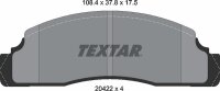 TEXTAR 2042202 Bremsbeläge FORD FIESTA I (GFBT) +...