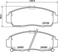 MINTEX MDB2043 BREMSBELÄGE VORNE FÜR HONDA...