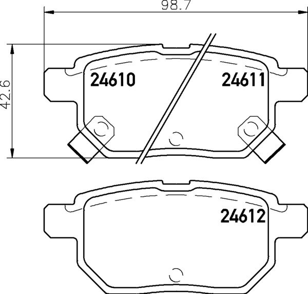 MINTEX MDB2925 Bremsbeläge TOYOTA  AURIS COROLLA IQ YARIS PRIUS HINTEN