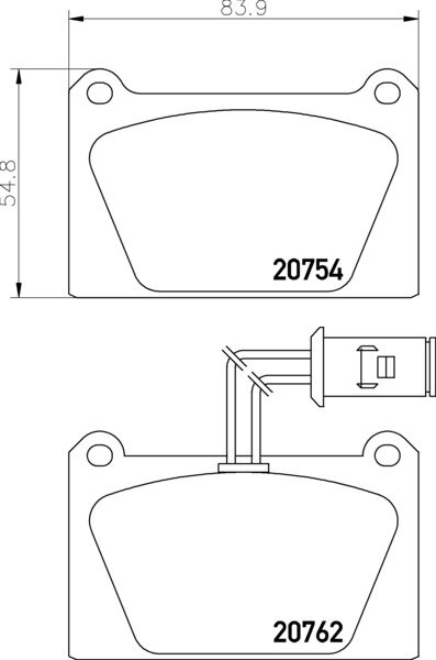 MINTEX Bremsbeläge mit Warnkontakt FÜR MG METRO AUSTIN METRO MLB81 VORNE