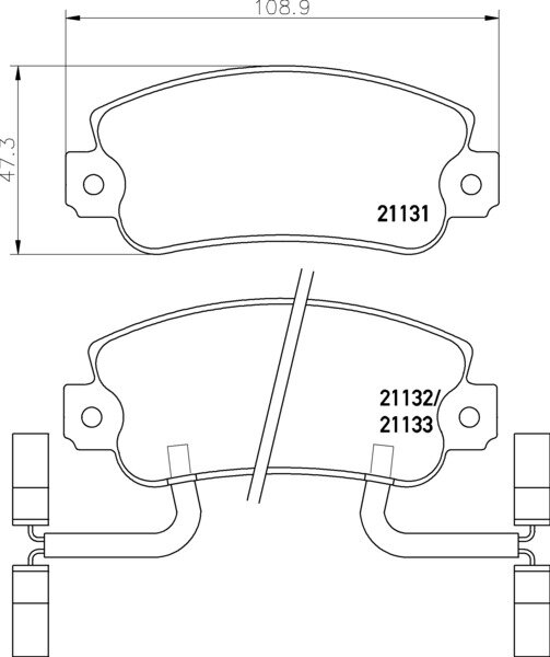 MINTEX MDB1356 Bremsbeläge ALFA ROMEO 33 (905_) 33 Sportwagon (905A_) ARNA VORNE