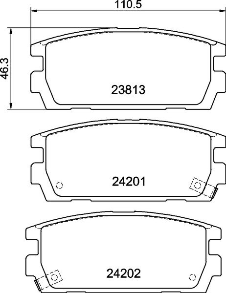 MINTEX MDB2665 Bremsbeläge für  HYUNDAI TERRACAN (HP) HINTEN