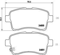 Brembo P 79 021 Bremsbeläge Für SUZIKI Aerio + SUZUKI LIANA (ER, RH_) 2.3 VORNE