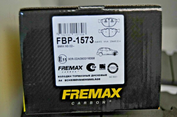 FREMAX FBP1573 Bremsbeläge BMW X5 (E53) 4.6 is + 4.8 is + 4.4 i VORNE