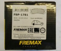 FREMAX FBP1781 Bremsbeläge MAZDA 929 III (HC) + MPV...