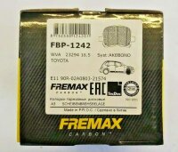 FREMAX FBP1242 Bremsbeläge TOYOTA COROLLA (E11) +...