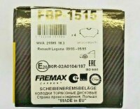 FREMAX FBP1515 Bremsbeläge RENAULT LAGUNA I (B56_,...