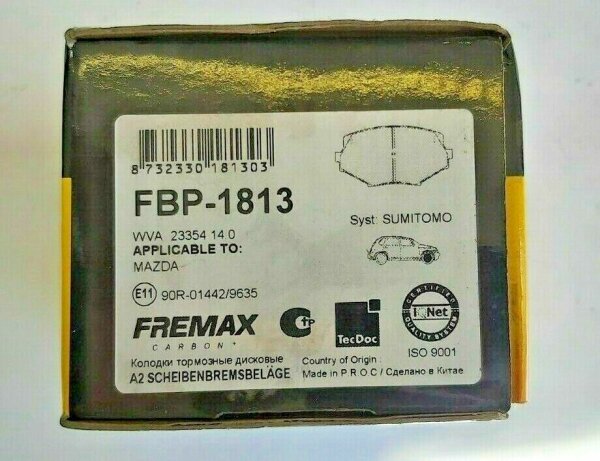 FREMAX FBP1813 Bremsbeläge MAZDA MX-5 I (NA) 1.6 1.8 + MX-5 II (NB) 16V VORNE