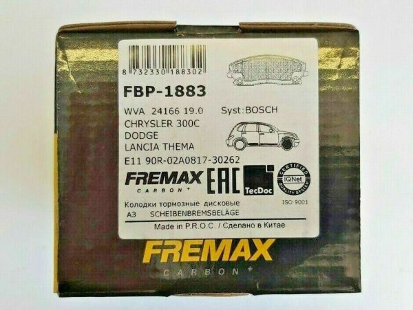 FREMAX FBP1883 Bremsbeläge DODGE CHALLENGER + Coupe , LANCIA THEMA (LX_) VORNE