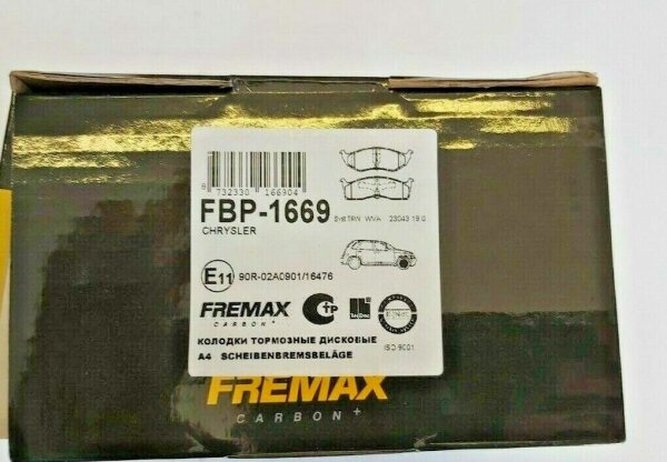 FREMAX FBP1669 Bremsbeläge CHRYSLER 300M/Concorde/Neon/Grand Voyager DODGE Caravan VORNE