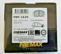 FREMAX FBP1629 Bremsbeläge für LEXUS RX 300 AWD...