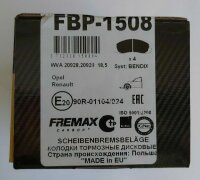 FREMAX FBP1508 Bremsbeläge OPEL ARENA + RENAULT...