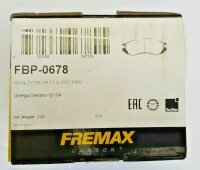 FREMAX FBP0678 Bremsbeläge OPEL MONZA A , OMEGA A +...