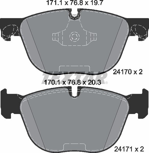 TEXTAR Bremsbeläge VORNE BMW X4 F26, X5 (E70), F15, F85, X6 (E71, E72), F16, F86