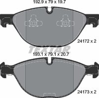 TEXTAR 2417201 Bremsbeläge BMW X5 (E70), (F15, F85)...