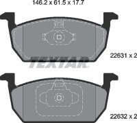 TEXTAR Bremsbeläge AUDI A1 + VW POLO T-CROSS + SKODA...