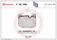 Brembo P06096 Bremsbeläge BMW M2 3er F30 F31 GT F34 4er F33 F32 F36 M3 M4 VORNE