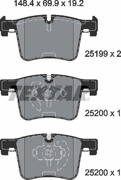 TEXTAR Bremsbeläge BMW X3 F25 X4 F26 3er +4er F30 F31 F32 F33 GT F34 F36 VORNE