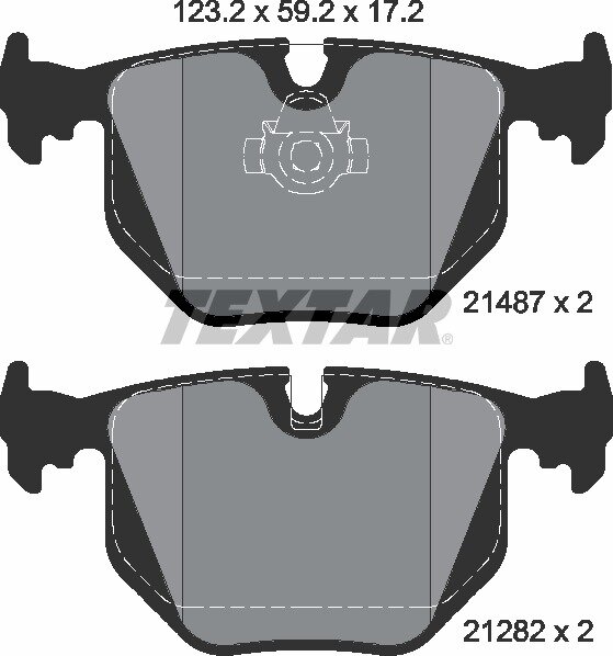 TEXTAR Bremsbeläge BMW 3er E46 + X3 E83 + LAND ROVER RANGE ROVER III L322 HINTEN