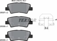 TEXTAR Bremsbeläge HINTEN HYUNDAI ACCENT ELANTRA i20...