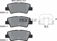 TEXTAR Bremsbeläge HINTEN HYUNDAI ELANTRA i10 i30...