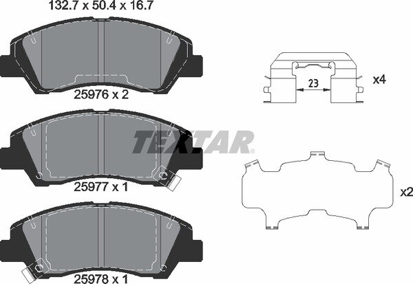 TEXTAR Bremsbeläge VORNE HYUNDAI i10 (AC3, AI3), i10 (BA, IA), i10 Stufenheck