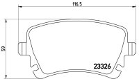 BREMBO Bremsbeläge + WAKO VW MULTIVAN T5 T6 TRANSPORTER / CARAVELLE T6 HINTEN