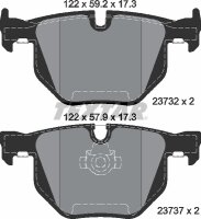 TEXTAR Bremsbeläge HINTEN BMW 5er E60, 5 Touring E61...