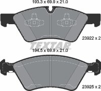 TEXTAR Bremsbeläge VORNE MERCEDES-BENZ E-KLASSE W211...
