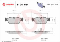 Brembo Bremsbeläge VORNE BMW 3er E36 E46 + Z3 Roadster (E36) + Z4 Roadster (E85)