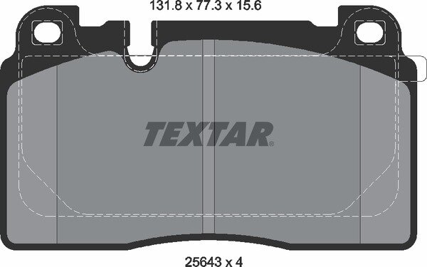 TEXTAR 2564302 Bremsbeläge VORNE AUDI Q5 (8RB) 2.0 - 3.0 TFSI TDI +  quattro VAN