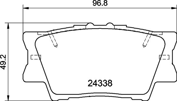 MINTEX MDB2787 Bremsbeläge Hinten TOYOTA RAV 4 III (_A3_)  IV (_A4_) LEXUS ES