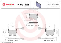 Brembo Bremsbeläge AUDI A4 B7 8EC , Avant 8ED ,...