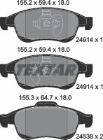 TEXTAR Bremsbeläge DACIA DUSTER RENAULT MEGANE III...