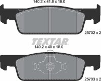 TEXTAR Bremsbeläge DACIA LOGAN + RENAULT CLIO IV...