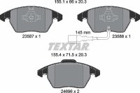 TEXTAR Bremsbeläge VORNE AUDI A1 A3 TT + VW GOLF 5 6...