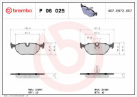 BREMBO Bremsbeläge HINTEN BMW 3er E46 Z3 E36 Z4 E85 E86 + ROVER 75 + WIESMANN MG