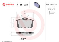 BREMBO Bremsbeläge HINTEN RENAULT MEGANE SENIC CILO + CITROEN C3 C4 NISSAN Note