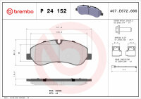 BREMBO Bremsbeläge + WAKO VORNE FORD TOURNEO CUSTOM + TRANSIT BUS KASTEN V363