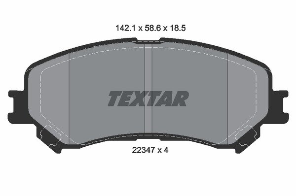 TEXTAR Bremsbeläge VORNE RENAULT ESPACE 5  MEGANE 4 + GRAND / SCENIC IV TALISMAN