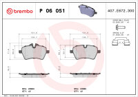 Brembo Bremsbeläge VORNE MINI R50 R56 Cabriolet R52 R57 CLUBMAN R55 Coupe R58