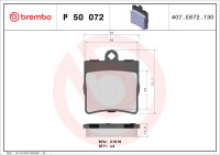 BREMBO Bremsbeläge HINTEN MERCEDES-BENZ C-KLASSE W203 CLC CL203 CLK C209 SLK 171